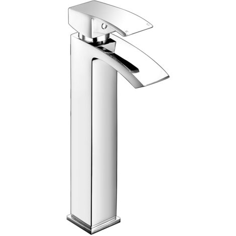 Arke Modern Extended Chrome Design Countertop Basin Mono Mixer Tap