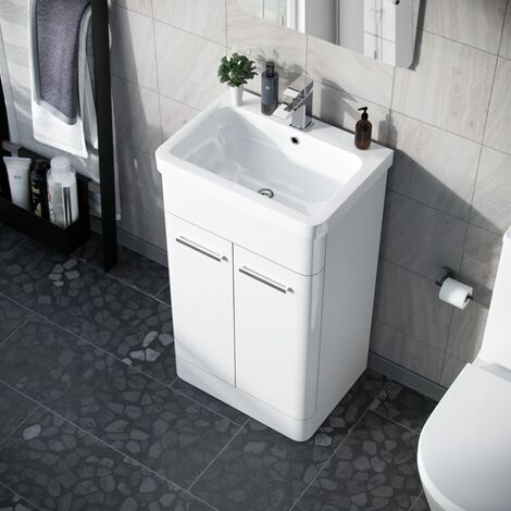 Afern 500mm Vanity Unit Cabinet and Wash Basin White