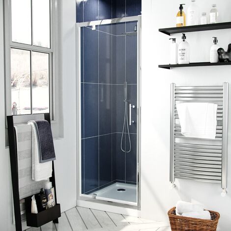 Jupiter 800mm Modern Pivot Shower Door Enclosure Screen Safety Glass (1/5)