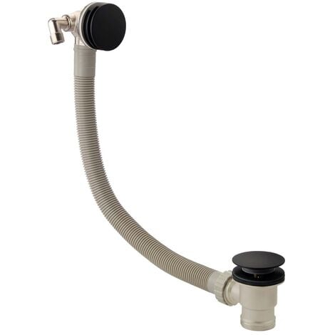 Bath Modern Matte Black Filler, Sprung Waste & Overflow And Easy Clean