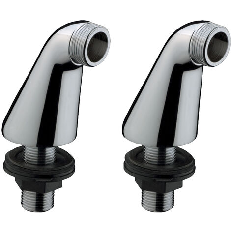Pair of Chrome Deck Mounted Bath Filler Shower Mixer Tap Legs Adapter Extension (1/2)