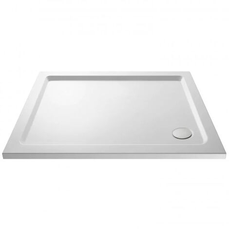 Slim 900 x 700 Rectangular Stone Resin Shower Tray For Wetroom Enclosure (1/2)