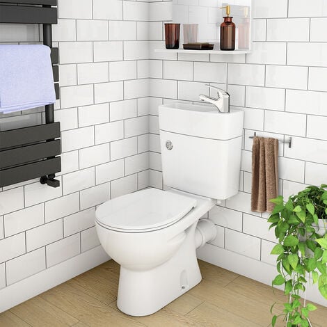 Metro Compact Rimless Close Coupled Modern Toilet with Soft Close