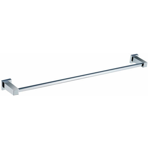 Square Single Towel Rail Chrome