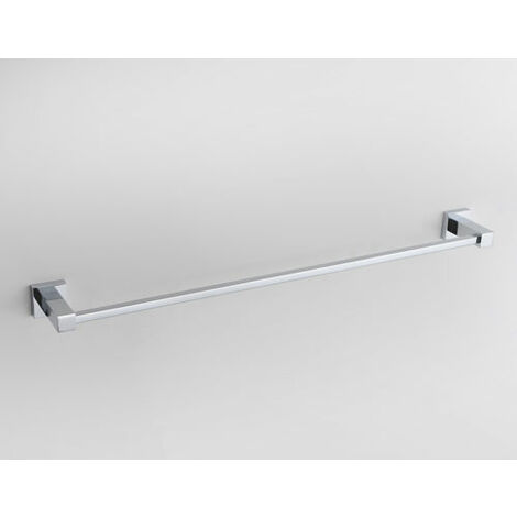 Square Single Towel Rail Chrome