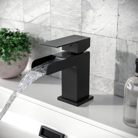 Origin Basin Mono Mixer Tap & Basin Waste Matte Black