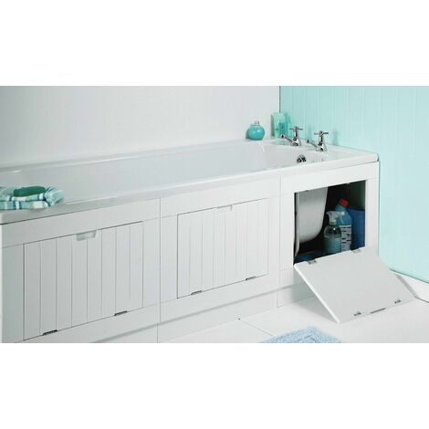 1700mm MDF Pull Down Door Bath Panel Gloss White