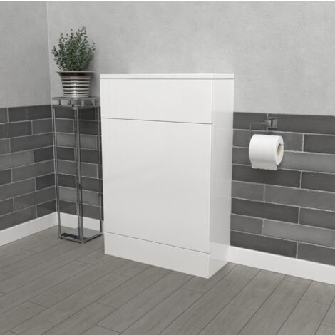 Vincent Back To Wall White Gloss Toilet Cistern Unit W500mm x D200mm Flat Pack (1/5)