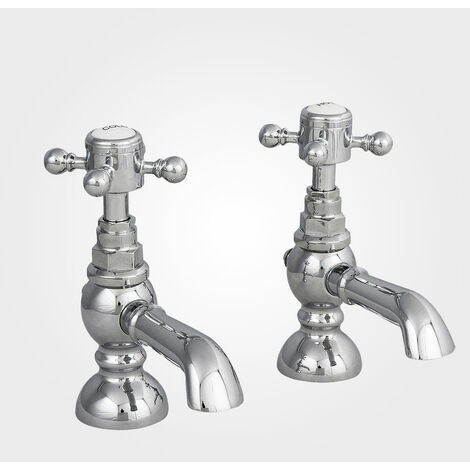 Churchill Traditional Chrome Cross Head Twin Bath Filler Taps (1/5)