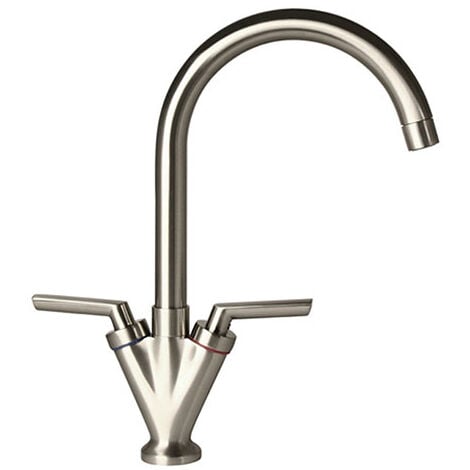 Fusion Swivel Kitchen Sink Mono Mixer Tap Brushed Nickel