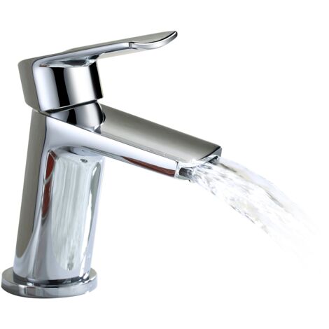 Centa Modern Chrome Waterfall Basin Sink Mono Mixer Tap & Waste