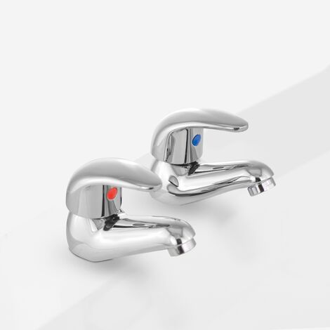 Studio Modern Set Of Chrome Twin Basin Mixer Taps & Twin Bath Filler Taps (1/5)