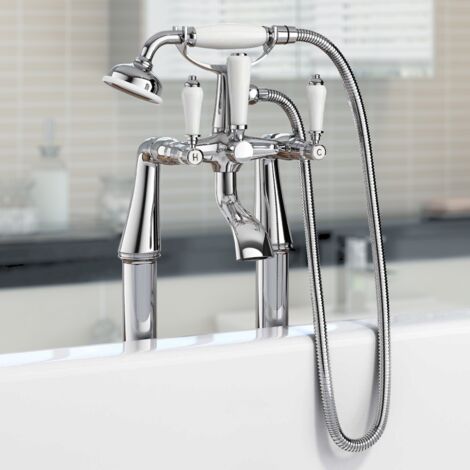 Imperior Traditional Design Freestanding Bath Shower Mixer Tap With ...