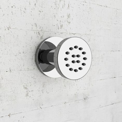 Single Round Shower Bath Body Massage Jet Chrome (1/5)