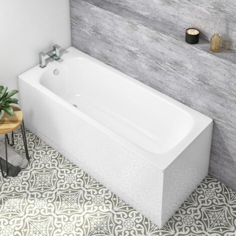 Kaif 1500mm x 700mm Standard Round Single Ended Bath With Legs White