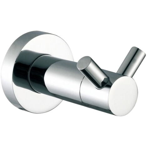 70mm Round Double Robe Hook Chrome