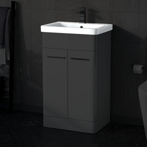 500mm White Ceramic Mid-Edge Basin comes with Single Tap Hole and Overflow
