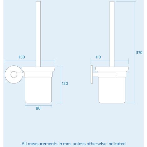 Modern Round Black Matte Toilet Brush and Holder