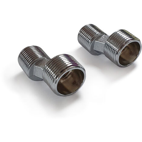 ROUND METAL BATHROOM BAR SHOWER FITTING KIT S-UNION REDUCER CONCEALING PLATES