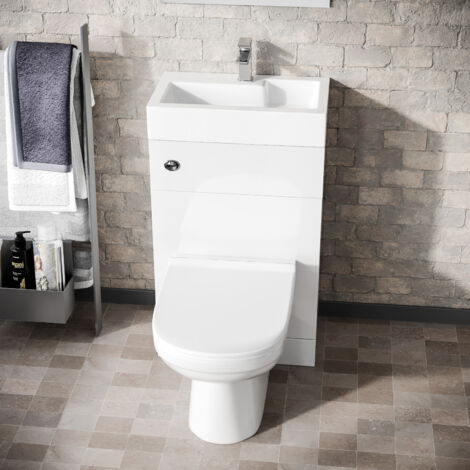 Eden 2 in 1 Compact Basin and Back to Wall Toilet Combo Space Save Cloakroom (1/5)