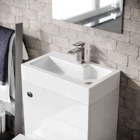 Eden 2 in 1 Compact Basin and Back to Wall Toilet Combo Space Save ...