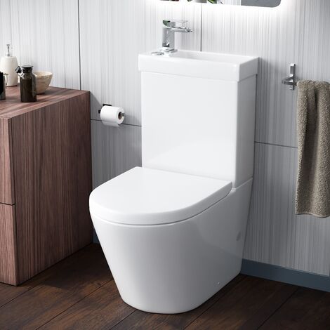 Pilton 2 in 1 Close Coupled Pan, Cistern, Seat & Ozone Waterfall Tap