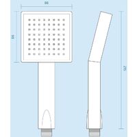 Single Mode Square Faceplate Handset (ABS)