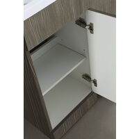 Eslo 900mm Right Hand Bathroom Wood Grey Vanity Basin Back To Wall Toilet