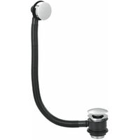 Round Bath & Sprung Waste With Minimalist Overflow Chrome Finish