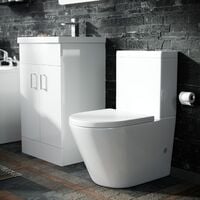 Nanuya 500mm Basin Vanity & WC Toilet Pan