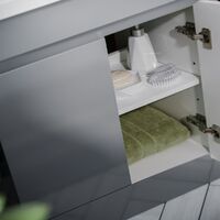 Hardie 500mm Light Grey Vanity Cabinet and Basin Sink Unit Bathroom Floor Standing