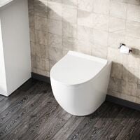 Rimless Round Back To Wall Pan with Soft Close Toilet Seat