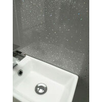 Grey Galaxy Cladding Modern PVC Panels Shower Wet Wall 2400 X 1000 X 10mm-7 - size - color Grey