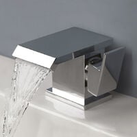 Arke Waterfall Bath Filler Mixer, Basin Tap & Waste Chrome