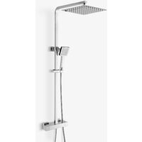 Lois Led Square Bathroom Thermostatic Mixer Shower Valve Chrome Wras Approved