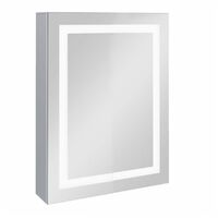 700 x 500mm LED 1 Door Bathroom Mirror Cabinet