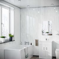 2400mm White String Galaxy Cladding Modern PVC Panels Shower Wet Wall Panels-2 - size - color White