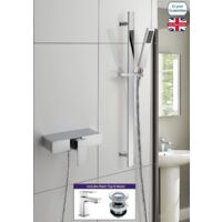 Bathroom Slider Rail Kit & Concealed Thermostatic Shower Valve Mixer