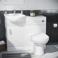 Dyon 450mm Vanity Basin Unit FP, WC Unit & Elso Back To Wall Toilet White