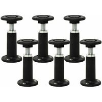 Heavy Duty Fully Adjustable Pack of 6 Legs with Clips & Screws