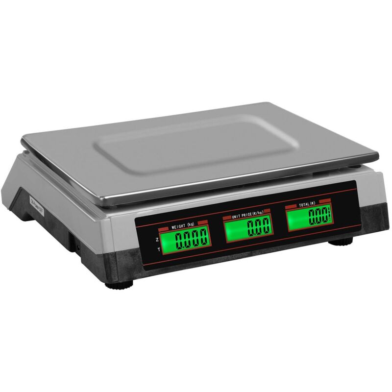 2 g LCD mit Akku Ladenwaage 34 x23cm Kontrollwaage Ladenwaage Marktwaage 40 kg 