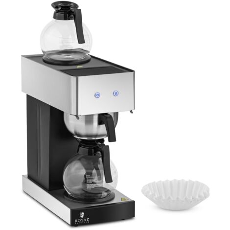 GastroKaffeemaschine mit 2 Kannen und Warmhalteplatten 100 Tassen/h 2020 W