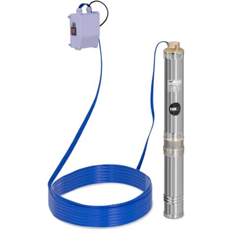 Sthor® Membran-Pumpe 280 Watt 1.020 l/h Förderhöhe 68 m Ø 100 mm Wasser  Rohrpumpe Förderpumpe Brunnenpumpe