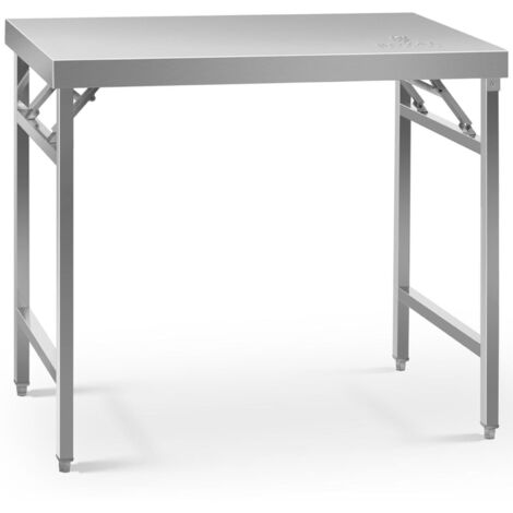 Produktbild von Edelstahl-Arbeitstisch 120x60 Cm – Höhenverstellbar, 250 Kg Tragkraft, 2 Ablagen, Für Küche & Gewerbe