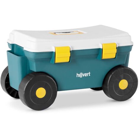 Produktbild von GARTEN ROLLWAGEN MIT Werkzeugablage Gartensitz Rollsitz Gartenwagen Bollerwagen 393102595417