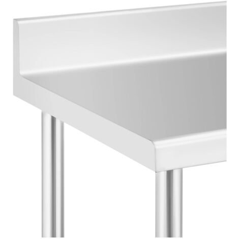 Rollbarer Edelstahl Arbeitstisch Edelstahltisch Aufkantung 60 x 100 cm 155 kg