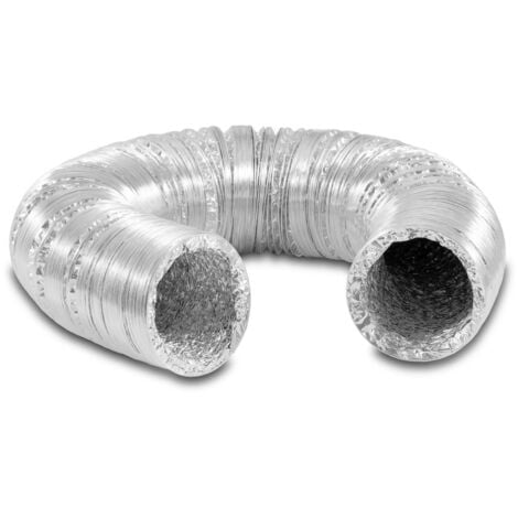 Ø 100mm / 3m Weiß Aluminium Lüftungsschlauch - PVC Flexschlauch