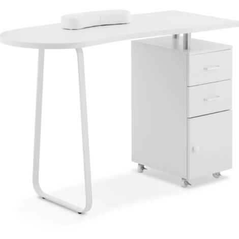 Klappbarer Maniküre-Tisch Mit Absaugung – 3 Schubladen, 25 W Staubsauger – Profi-Nageltisch Faltbar, 122x48x77 Cm