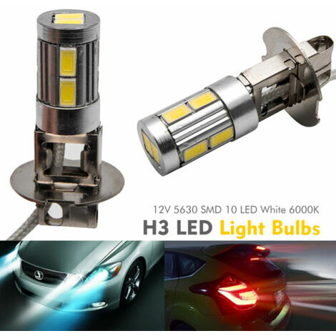 ANG RONG 2X H3 AMPOULE LAMPE 25 SMD LED BLANC XENON 6000K ANTI-BROUILLARD AVANT VOITURE 