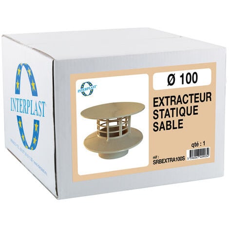Extracteur statique Ø100 sable - Fitt - Sable - PVC
